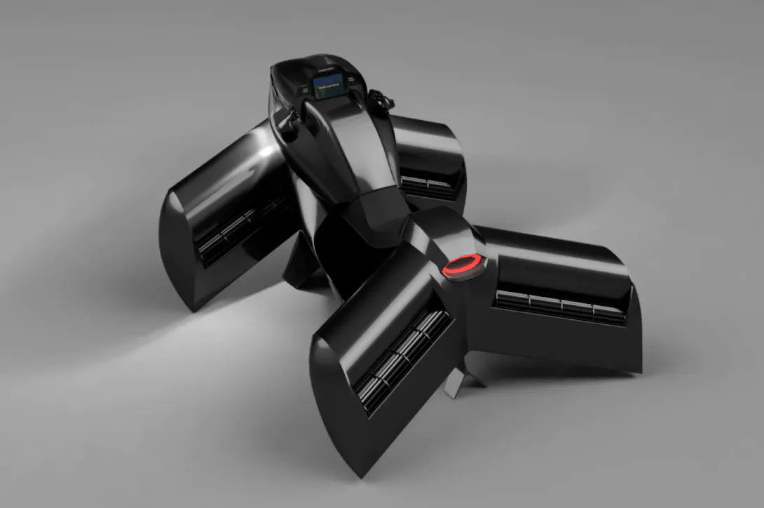 Orca hoverbike, top rear view Orca hoverbike, top rear view